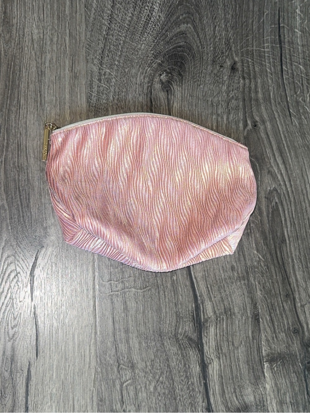 Lancôme Pink Wavy Striped Cosmetic Pouch